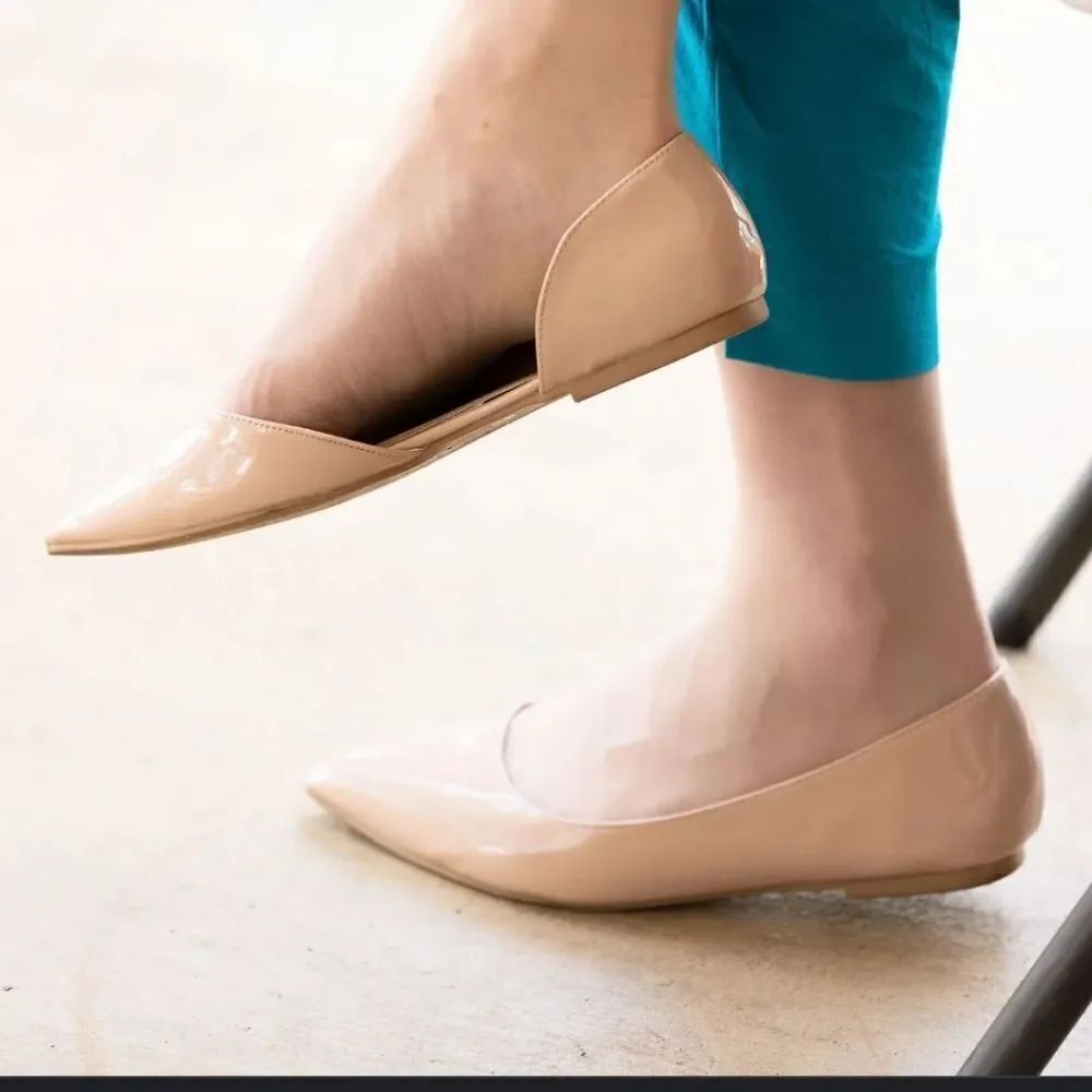 A.NEW. DAY POINTED TOE SLIP-ON D'ORSAY WOMEN"S FLAT SHOE